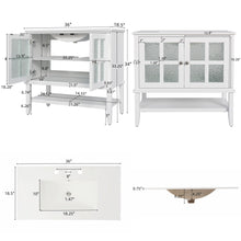 Load image into Gallery viewer, Bathroom Vanity With Ceramic Sink, Adjustable &amp; Open Shelf
