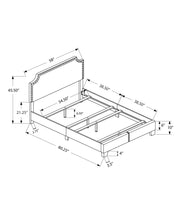 Load image into Gallery viewer, Bed Upholstered, Transitional
