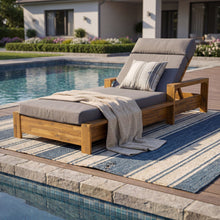 Load image into Gallery viewer, Chaise Lounge Set With 4 Fold Cushion And Built In Headrest, 3 Position Adjustable
