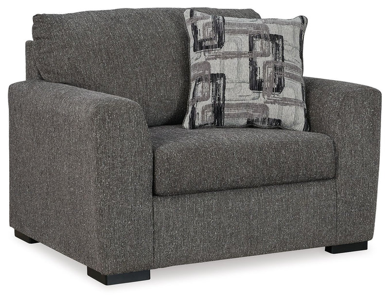 Gardiner - 2 Pc. - Chair And A Half, Ottoman - Pewter