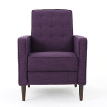 Load image into Gallery viewer, Mid-Century Modern Recliner With Button Tufted Waffle Stitch
