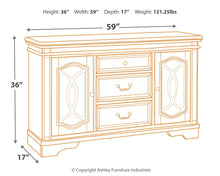 Load image into Gallery viewer, Realyn - Dining Room Server - Chipped White
