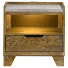 Load image into Gallery viewer, Packard - 1 Drawer Nightstand With LED Lighting And USB Charging - Oak

