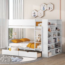Load image into Gallery viewer, Bunk Bed With 2 Drawers And Multi Layer Cabinet
