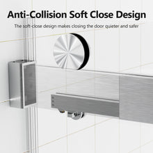 Load image into Gallery viewer, Frameless Double Sliding Soft-Close Shower Door, 3 / 8" (10Mm) Thick SGCC Tempered Glass Door, Matte
