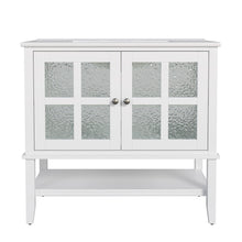 Load image into Gallery viewer, Bathroom Vanity With Ceramic Sink, Adjustable &amp; Open Shelf
