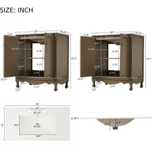 Load image into Gallery viewer, Vintage Double Sink Bathroom Vanity Set With Ceramic Sinks

