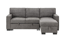 Load image into Gallery viewer, Estelle - Fabric Reversible Sleeper Sectional With Storage Chaise Drop-Down Table 2 Cup Holders And 2 USB Ports
