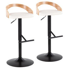 Load image into Gallery viewer, Grotto - Contemporary Adjustable Barstool With Swivel &amp; Straight T Footrest (Set of 2)
