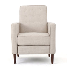 Load image into Gallery viewer, Mid-Century Modern Recliner With Button Tufted Waffle Stitch
