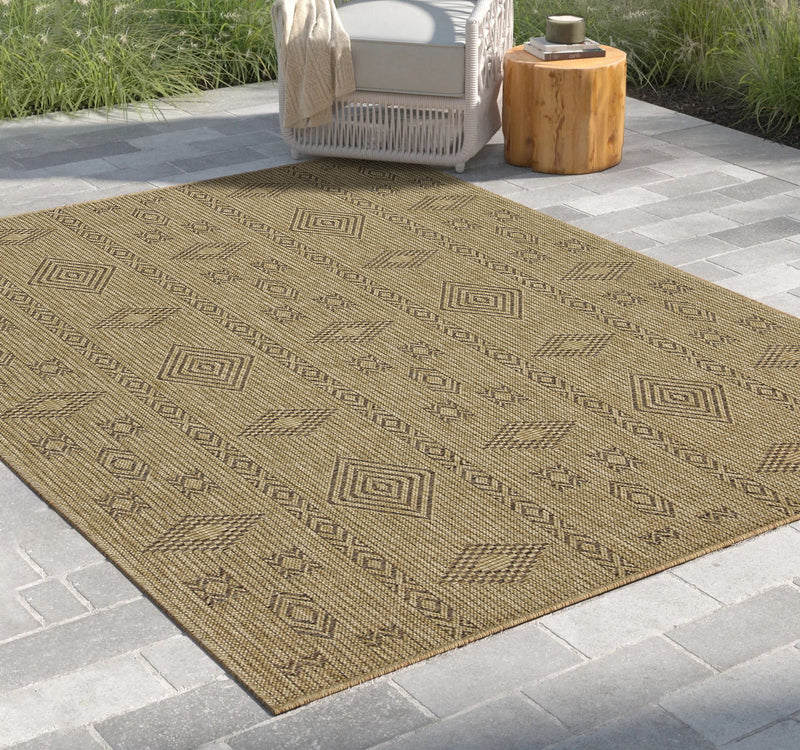 Earth - 7'10" X 10'3" Indoor, Outdoor Area Rug - Natural, Mocha