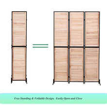 Load image into Gallery viewer, Rustic 3 Panel Room Dividers And Folding Privacy Screen
