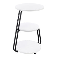 Load image into Gallery viewer, Dixon - 3 Tier Round Accent Side Table With Slim Legs - White / Black
