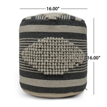 Load image into Gallery viewer, Diamond - Handcrafted Cylindrical Pouf
