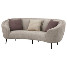 Load image into Gallery viewer, Aura - Upholstered Curved Sofa And Tapered Legs - Beige
