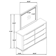 Load image into Gallery viewer, Mirador - 6 Drawer Dresser And Mirror Set - Light Oak
