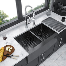 Load image into Gallery viewer, Double Bowl Farmhouse Sink / Stainless Steel Apron Front

