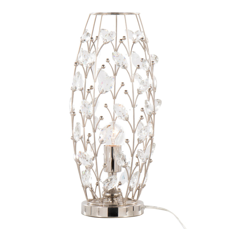 Crystal - Buds Contemporary Uplight Lamp - Nickel