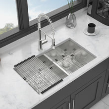 Load image into Gallery viewer, Modern Double Bowl Undermount Sink Design With 10" Deep Basins
