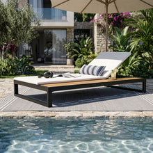 Load image into Gallery viewer, Chaise Lounge Set, 5 Position Adjustable, Flat Side Surface Storage
