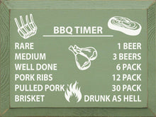 Load image into Gallery viewer, SAWDUST CITY - BBQ TIMER: Rare/1 beer, medium/3 beers, well done/6 pack…
