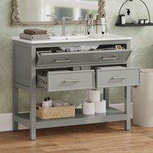 Load image into Gallery viewer, Bathroom Vanity With Ceramic Sink, Tip Out Tray &amp; 2 Full Extension Drawers
