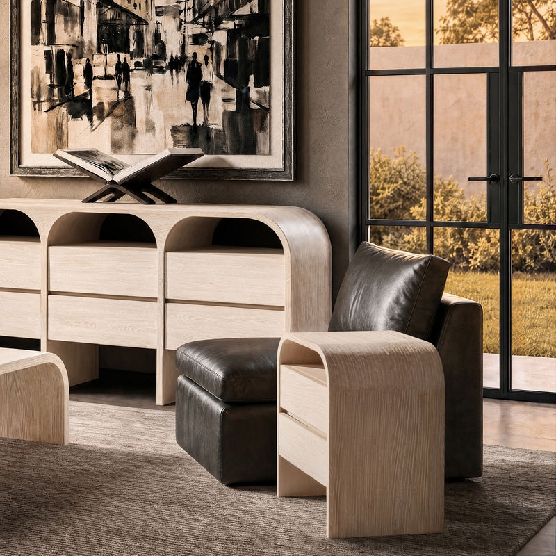 Dune - Side Table - White Washed