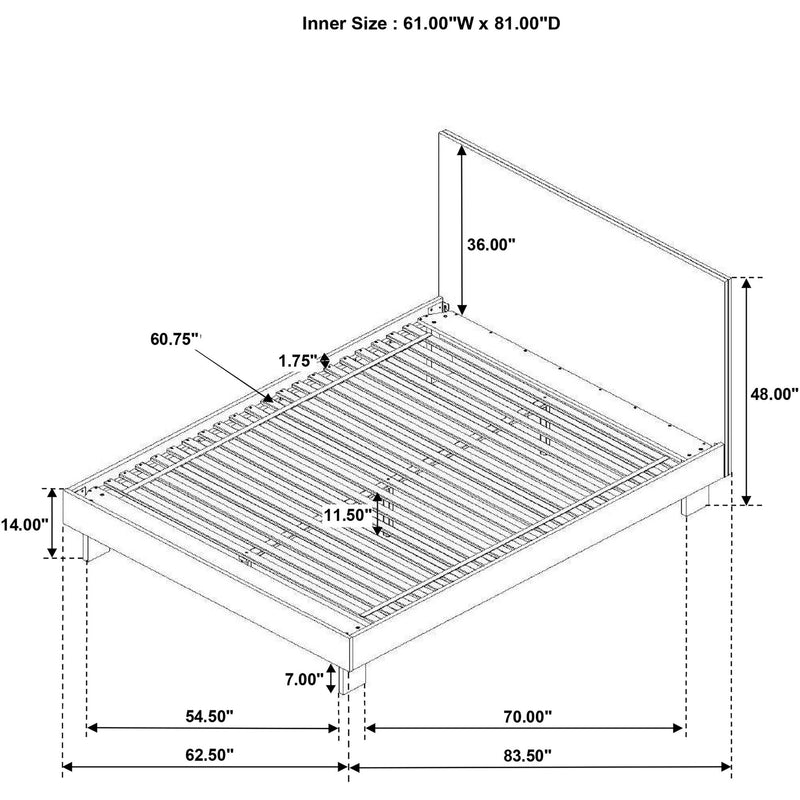 Hemlock - Platform Bed With Tall Headboard