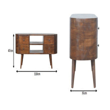 Load image into Gallery viewer, Solid Wood Rounded Entertainment Unit
