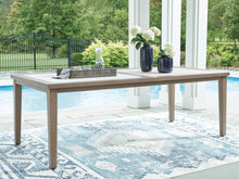 Load image into Gallery viewer, Rainier Ranch - Rectangle Dining Table With Umbrella Option - Brown / Beige

