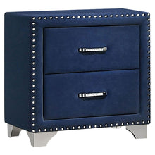 Load image into Gallery viewer, Upholstered 2 Drawer Nightstand With Accents
