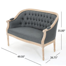 Load image into Gallery viewer, French Country Chesterfield Style Tufted Loveseat
