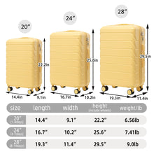 Load image into Gallery viewer, 3 Pieces Set 20" / 24" / 28" Spinner Wheel Luggage With Combination Lock
