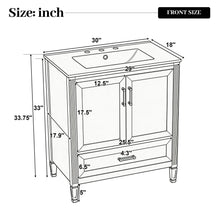Load image into Gallery viewer, Elegant Fluted Bathroom Vanity With Sink, Soft Close Doors &amp; Drawer
