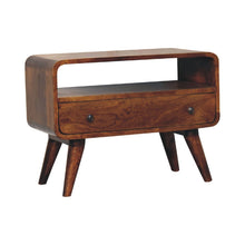 Load image into Gallery viewer, Mini Curved Media Unit - Chestnut
