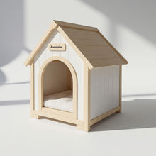 Load image into Gallery viewer, Indoor Dog House With Cushion Pet House For Small Dogs &amp; Cats - Creamy White / Light Yellow
