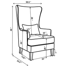 Load image into Gallery viewer, Lindstrom - Wingback Accent With Contoured Back - Ivory White
