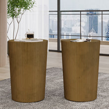 Load image into Gallery viewer, Langseth - Iron Sunburst Side Tables (Set of 2) Modern Design - Gold
