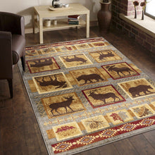 Load image into Gallery viewer, Nature's Nest - 5'3" X 7'3" Lodge Area Rug - Multi, Blue

