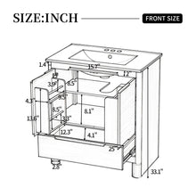 Load image into Gallery viewer, Softened Modern Bathroom Vanity With Sink
