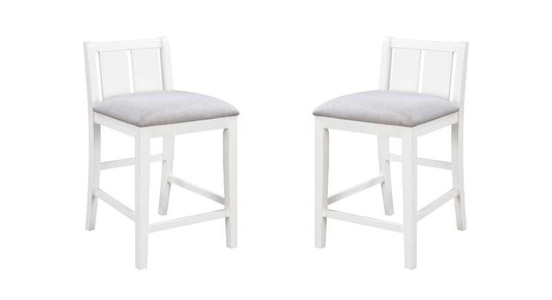 Graham - 3 Piece Small Space Counter Height Dining Table With Shelves And 2 Chairs (Set of 3)