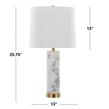 Load image into Gallery viewer, Marabella - Contemporary Marble Table Lamp (Set of 2) - Brass / White
