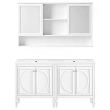 Load image into Gallery viewer, Double Sink Bathroom Vanity Set With Wall Mount Mirror Cabinet
