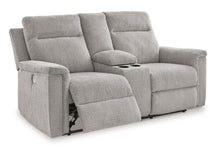 Load image into Gallery viewer, Barnsana - Dbl Power Reclining Loveseat with Console - Ash
