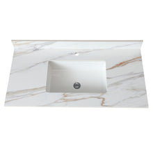 Load image into Gallery viewer, Elegant Vanity Top With Undermount Sink And Backsplash, Sintered Stone
