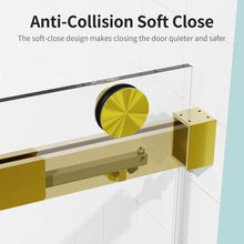 Load image into Gallery viewer, Frameless Single Sliding Soft Close Shower Doors, 3 / 8" Tempered Glass Reversible Installatio
