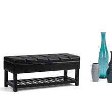 Load image into Gallery viewer, Saxon - Upholstered Transitional Storage Ottoman Bench
