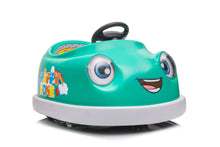 Load image into Gallery viewer, Bumper Car For Kids, 12V Dual Drive 1-6 Years Old Children's Electric Car With Pushrod Dinner Plate USB Bt Music Rocking Horse Mode Anti-Collision Bumper Ride On Car
