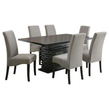 Load image into Gallery viewer, Wendell - 7 Piece Dining Set With Pedestal Table And Chairs - Gray

