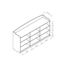 Load image into Gallery viewer, Entryway Shoe Storage Bench, Nine Storage Shelves, Entryway Organizer
